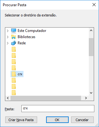 Instalando extensão baixada por fora da Chrome Web Store